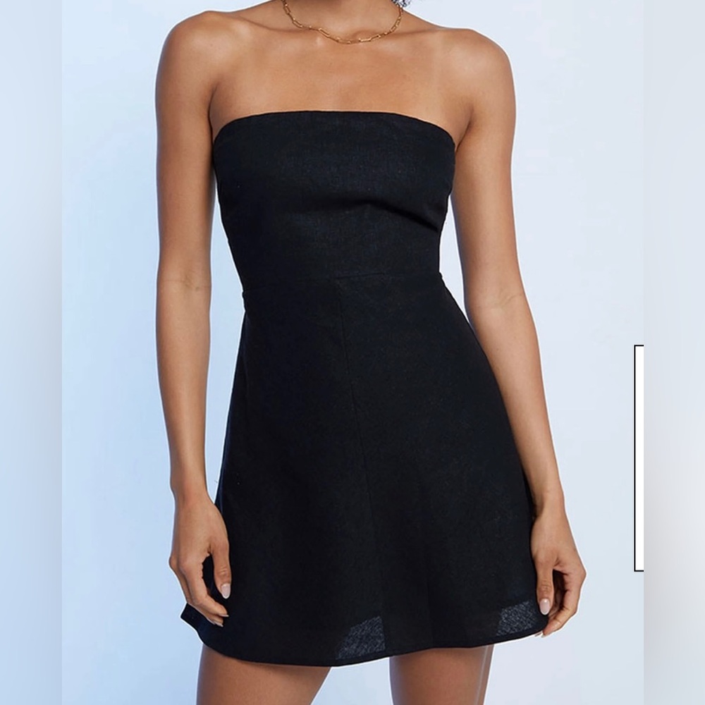 Pacsun Kendal + Kylie Strapless Linen Dress